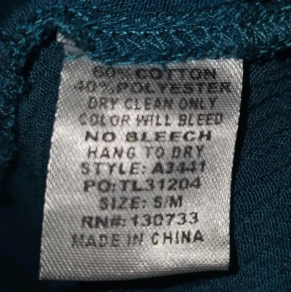 SOLD Umgee Blue Floral Embroidered Bohemian Open Kimono Sz S/M - Picture 8 of 8